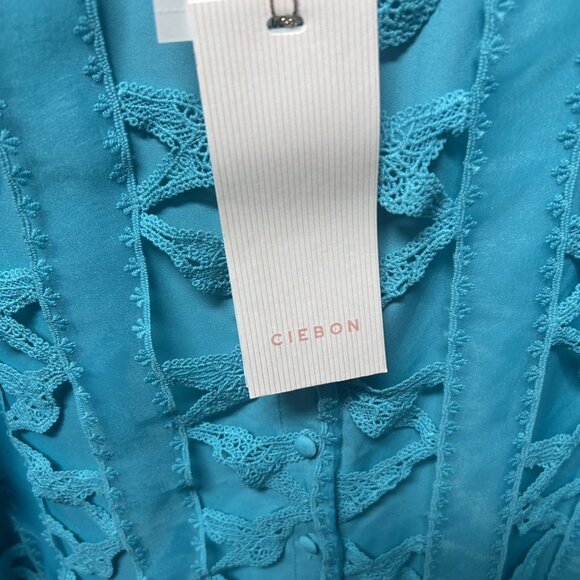 Ciebon Women's Long Sleeve Blue Aline Dress Size Large - Picture 2 of 7